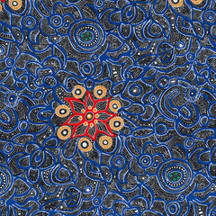 YALLAROO BLUE by Aboriginal Artist JUNE SMITH