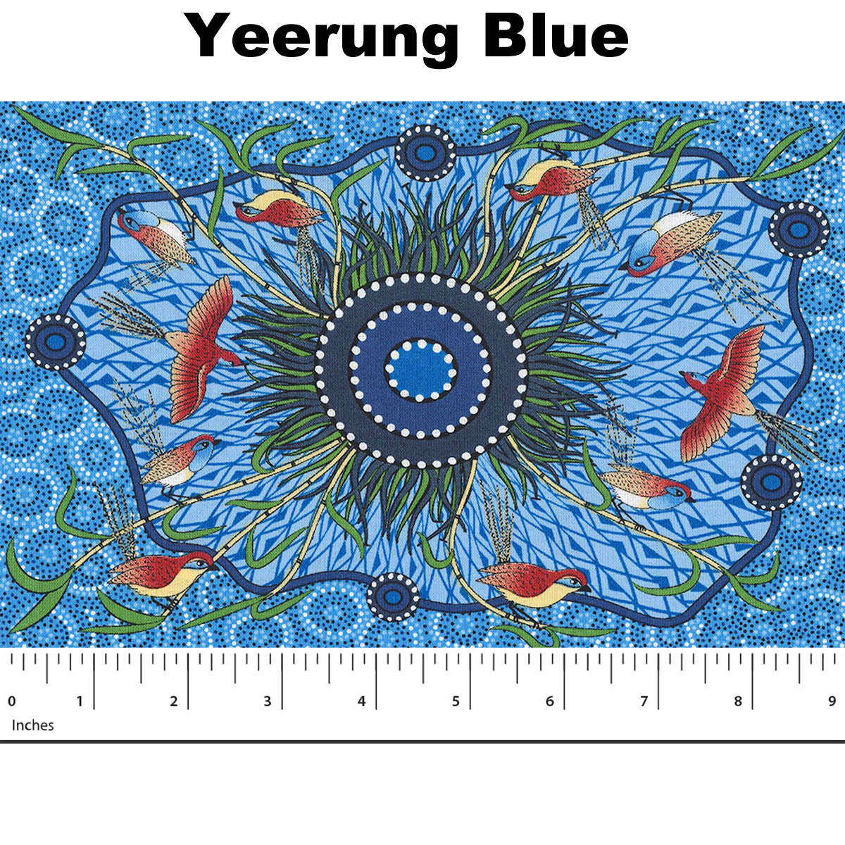 YEERUNG BLUE by Australian Aboriginal Artist Nambooka