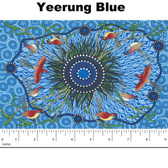 YEERUNG BLUE by Australian Aboriginal Artist Nambooka