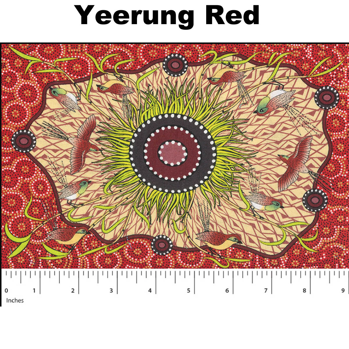 YEERUNG RED by Australian Aboriginal Artist Nambooka
