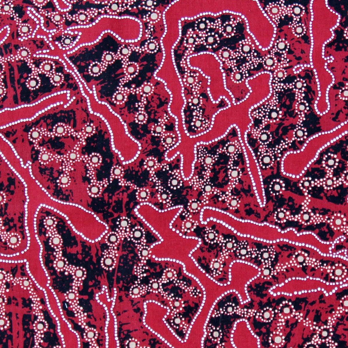 YELLOW BUSH PLUM RED by Aboriginal Artist J. NUNGARRAYI