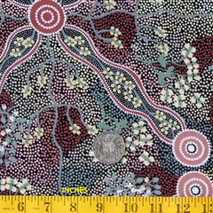 YUENDUMU BUSH TOMATO BLACK by Aboriginal Artist Audrey Napanangka