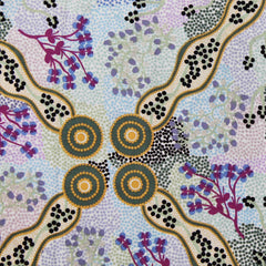 YUENDUMU BUSH TOMATO ECRU by Aboriginal Artist Audrey Napanangka