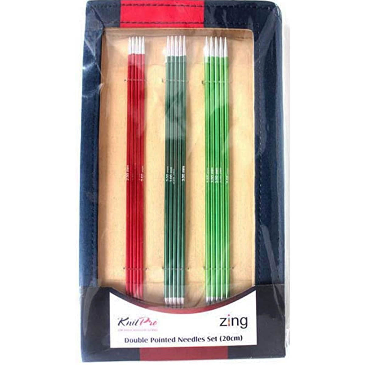 KnitPro ZING Double Point Set of Knitting Needles 15cm or 20cm Short for Small Projects